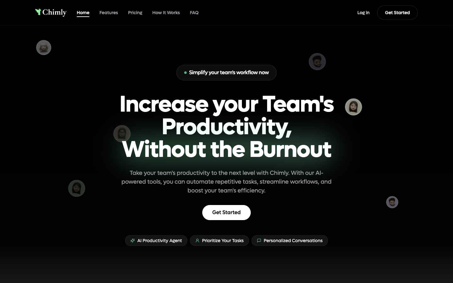 Chimly AI homepage screenshot