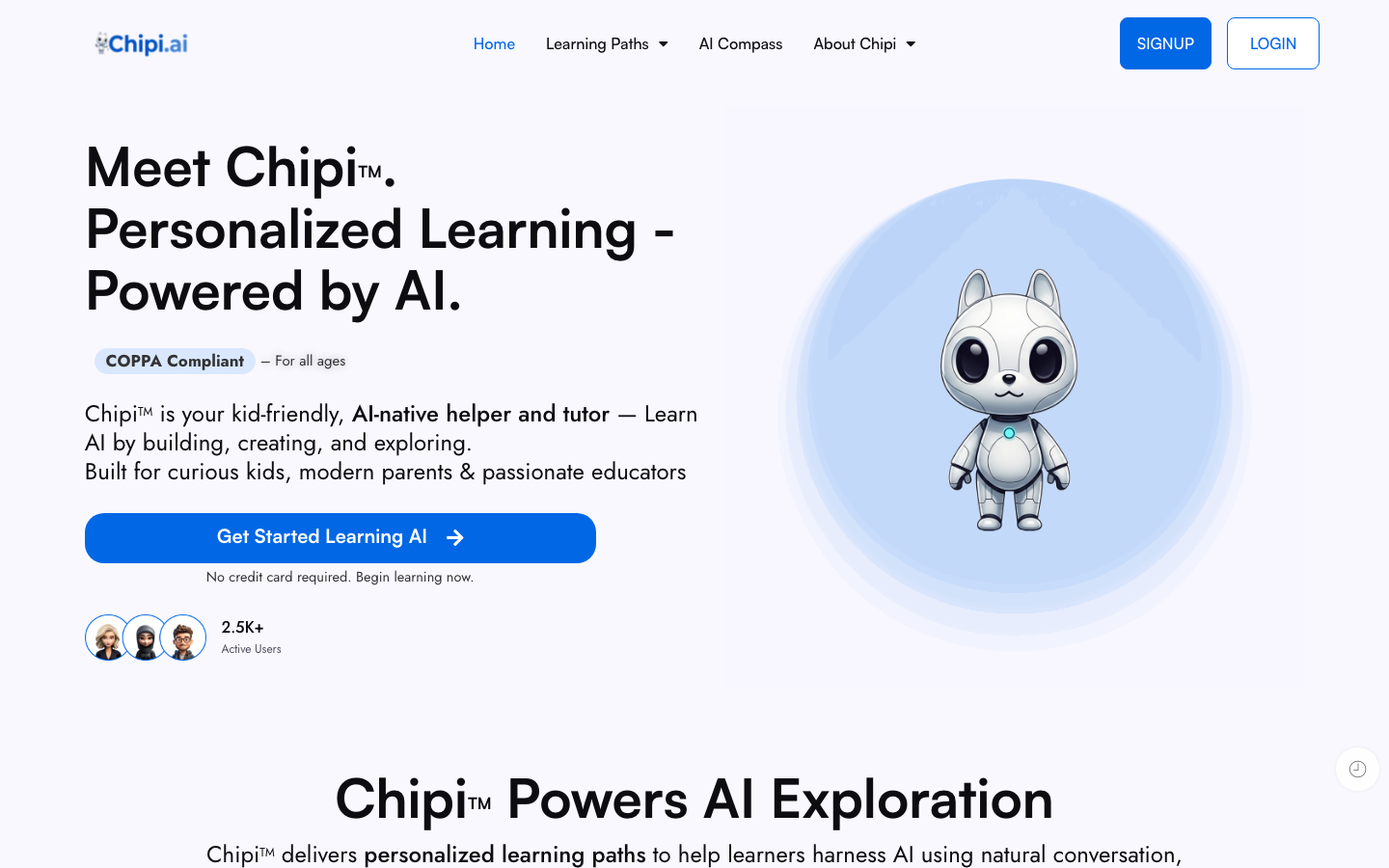 Chipi.ai homepage screenshot
