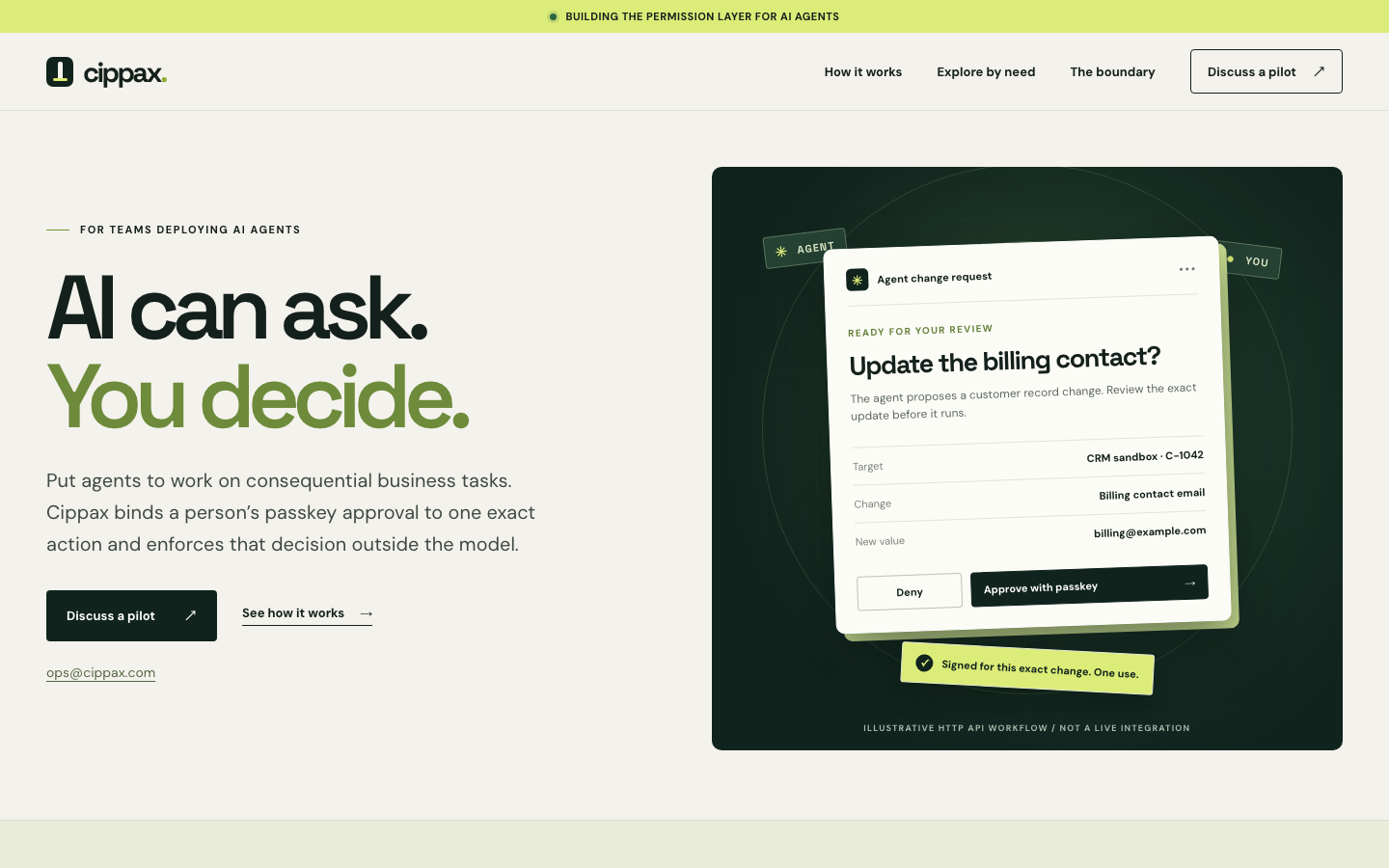 Cippax homepage screenshot
