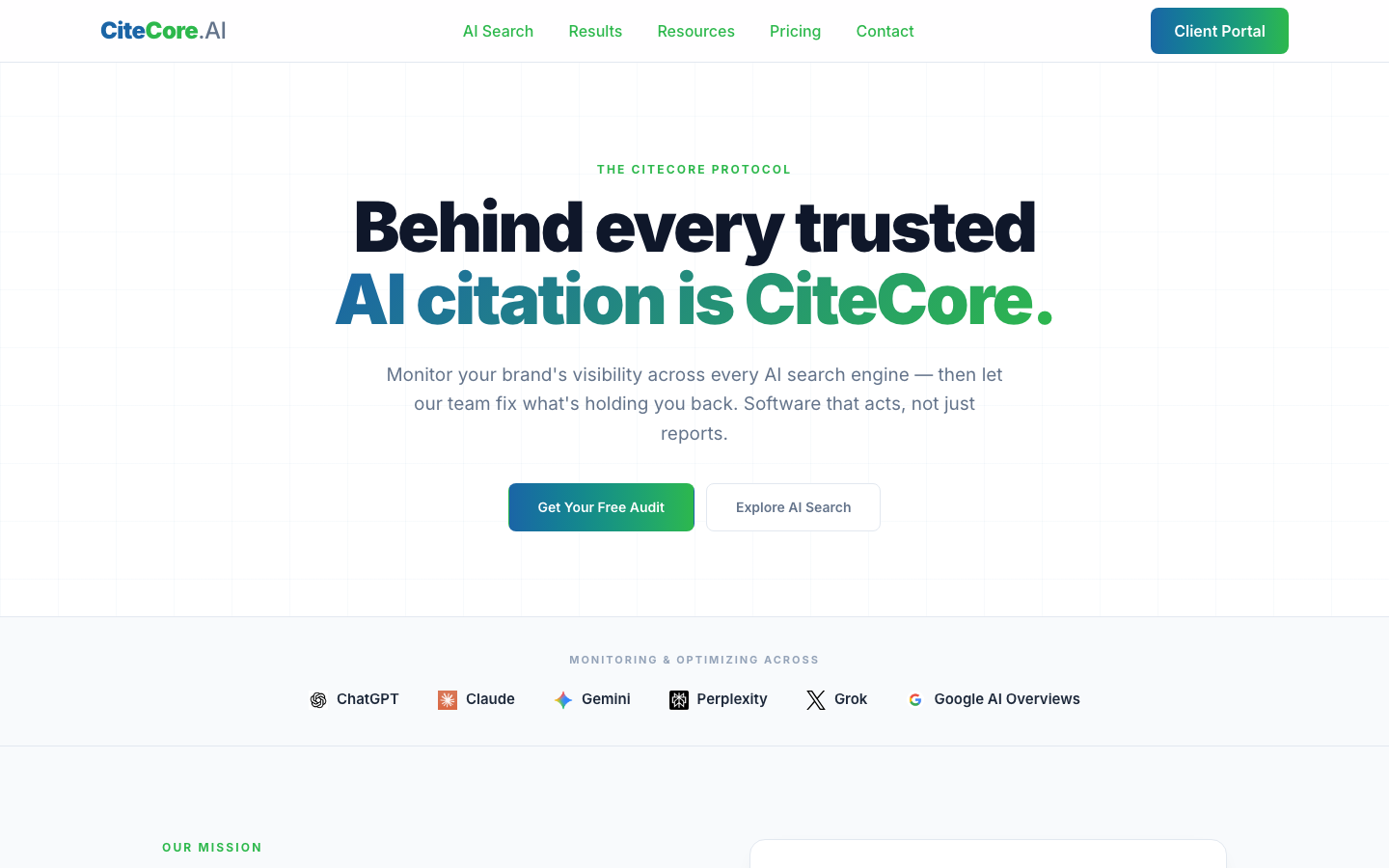 CiteCore homepage screenshot
