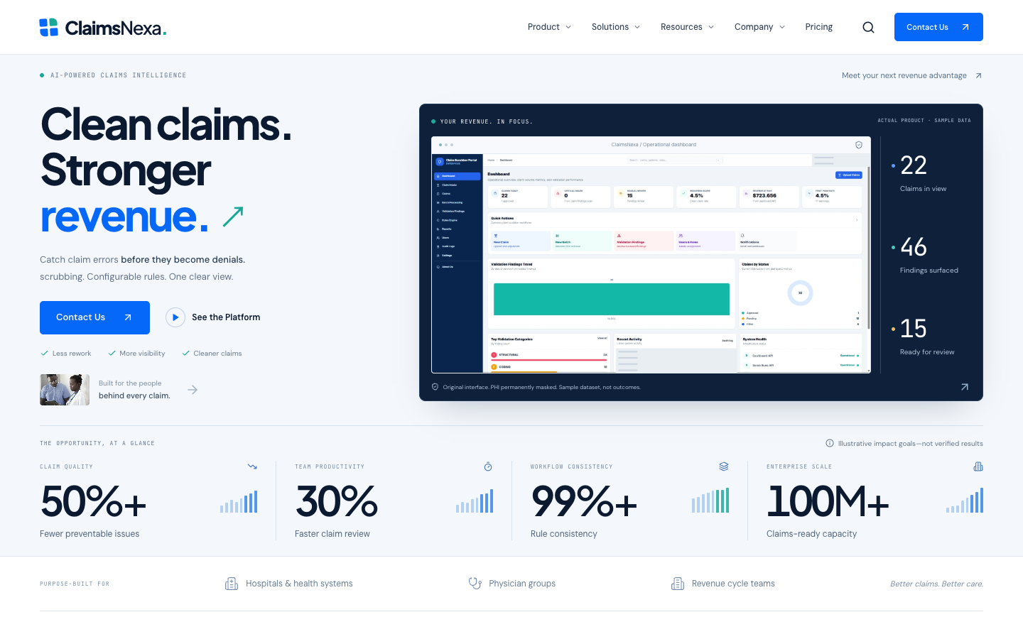 ClaimsNexa landing_page