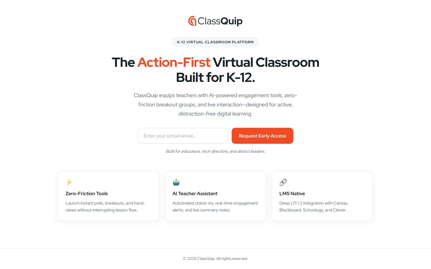 ClassQuip 首页截图