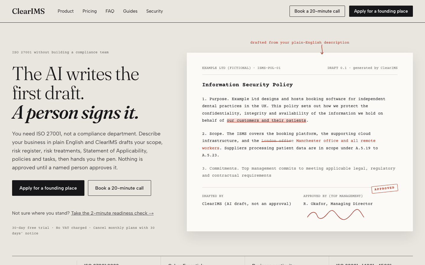 ClearIMS landing_page