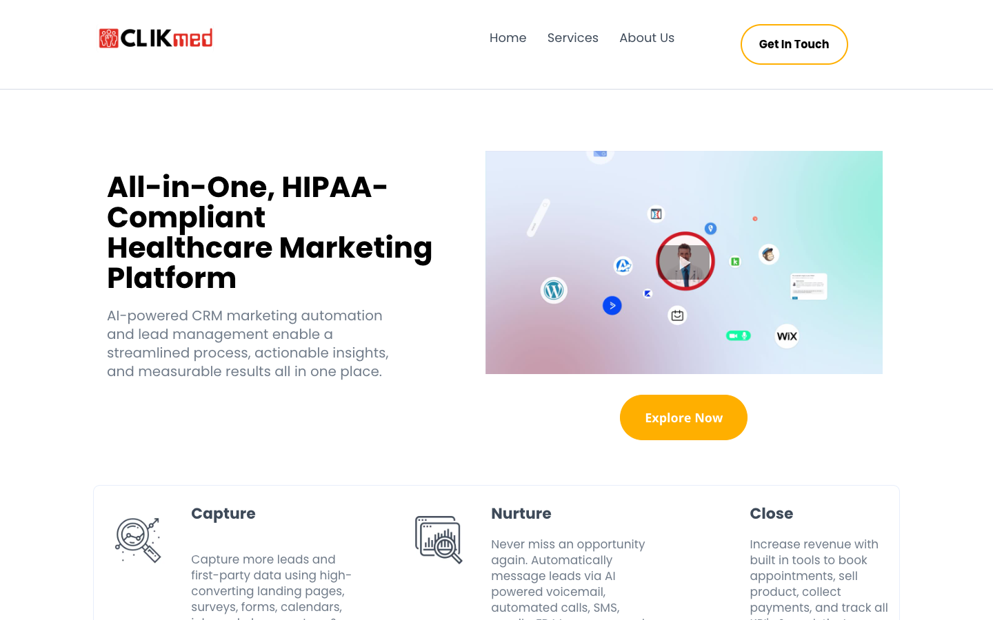 CLIKmed homepage screenshot