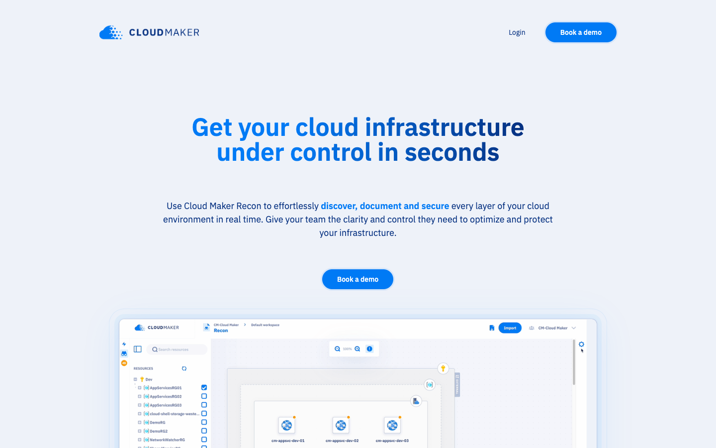 Cloud Maker homepage screenshot