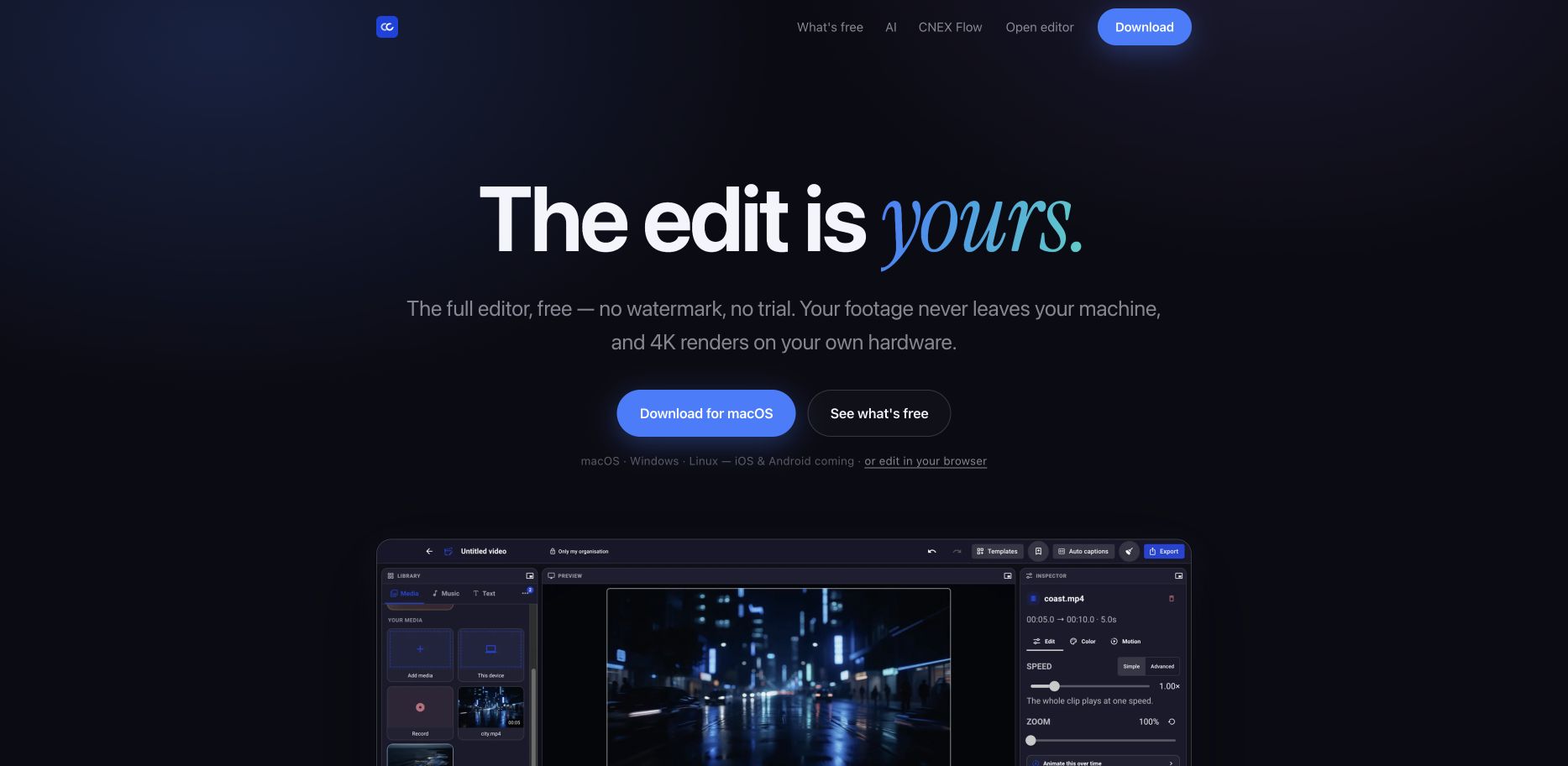 CNEX Cut 首页截图