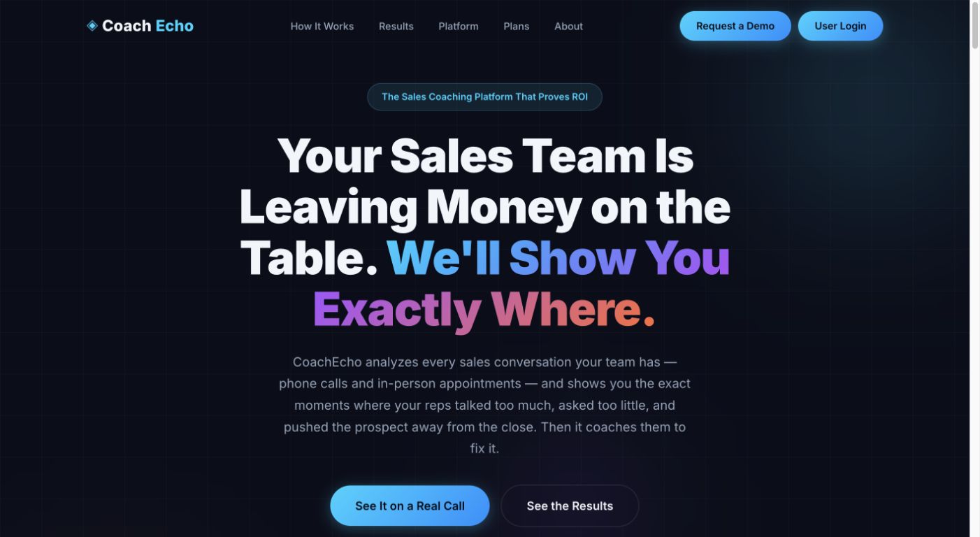 CoachEcho 首页截图