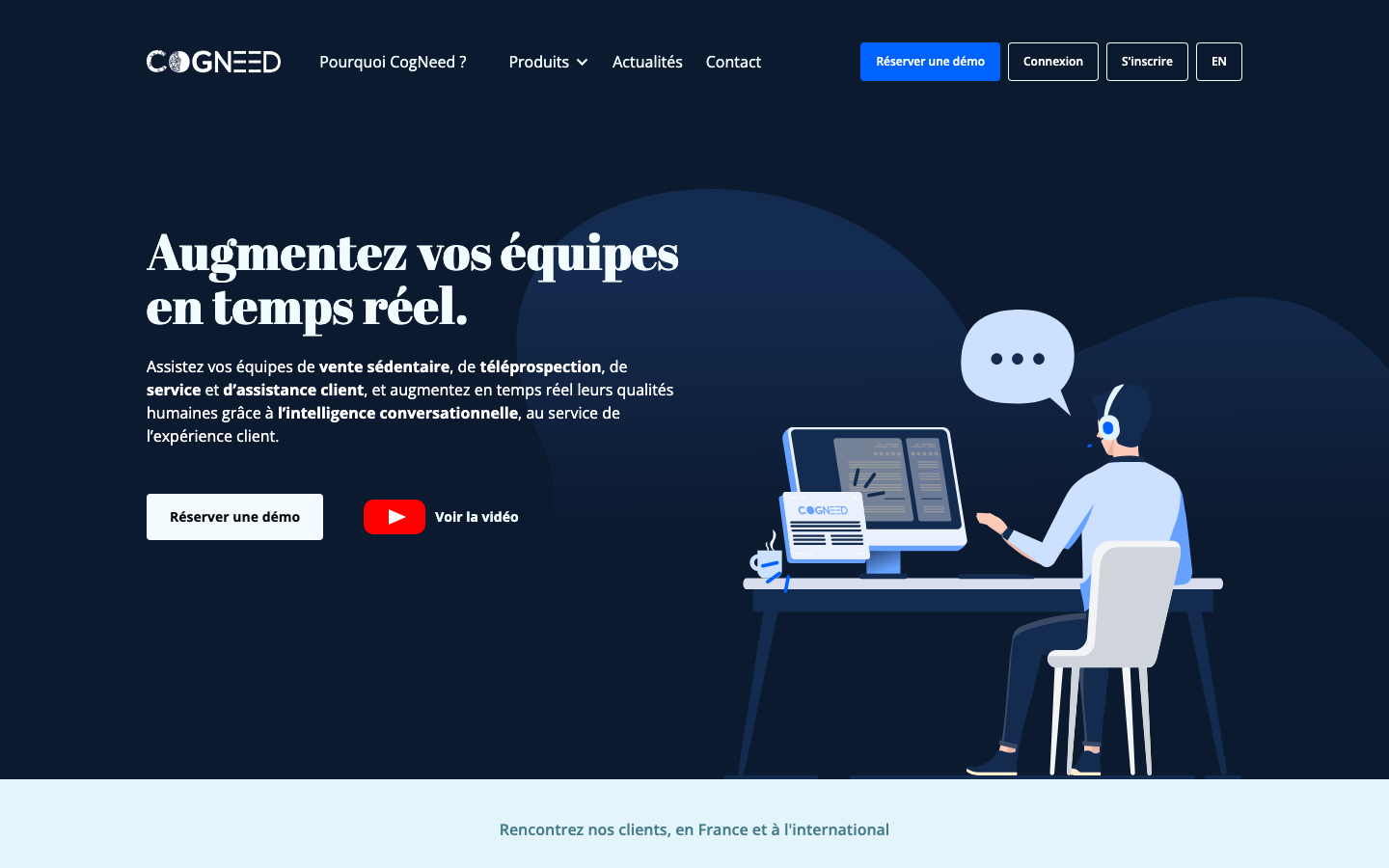 CogNeed AI homepage screenshot