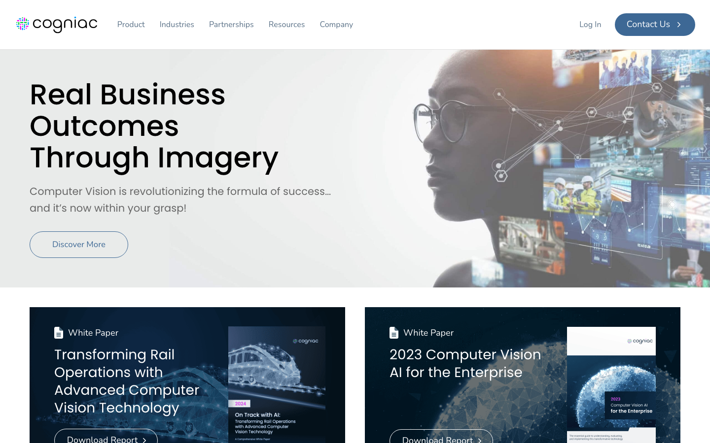 Cogniac homepage screenshot
