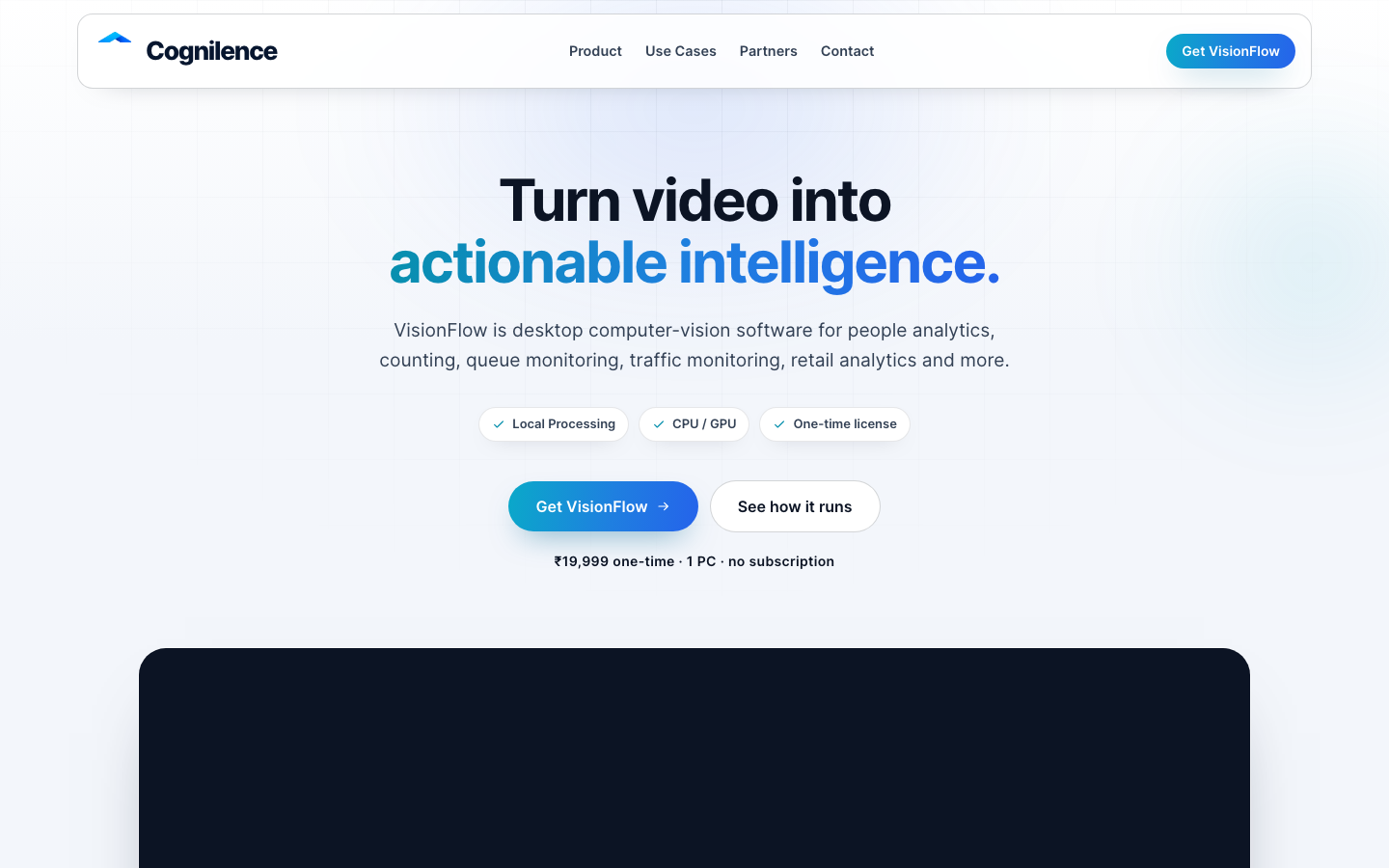 Cognilence homepage screenshot