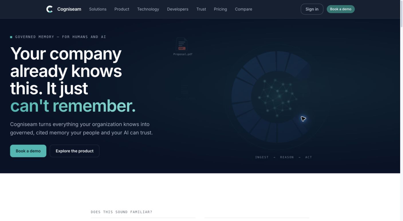 cogniseam.com landing_page