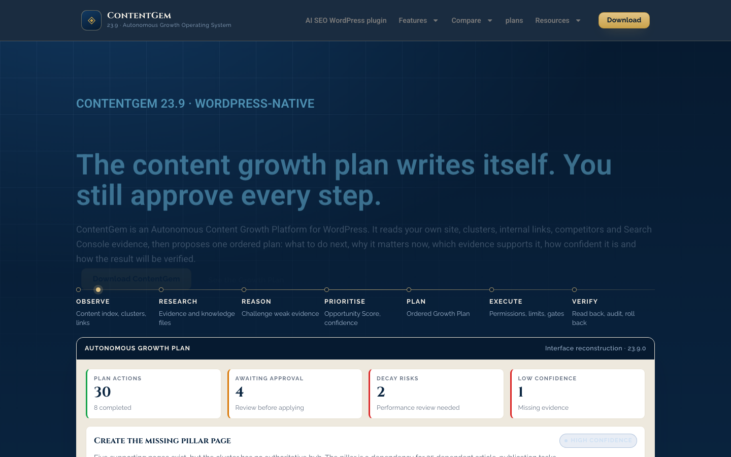 Contentgem homepage screenshot