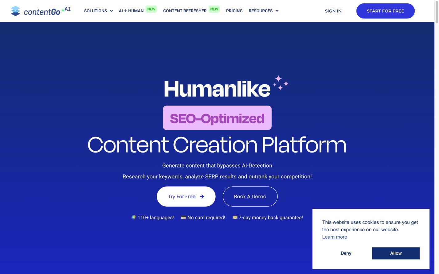 ContentGo 首页截图