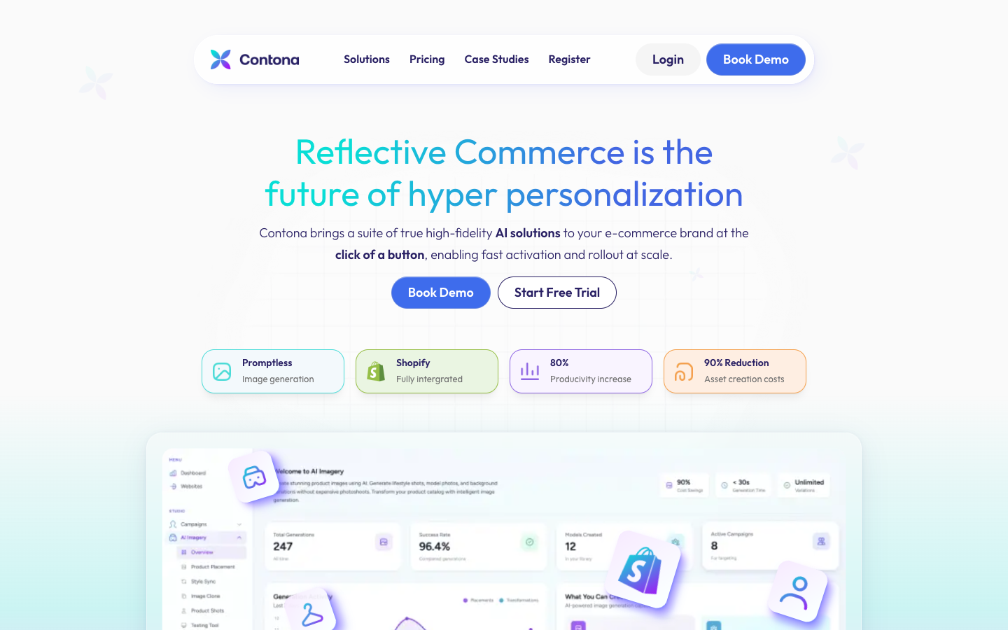 Contona homepage screenshot