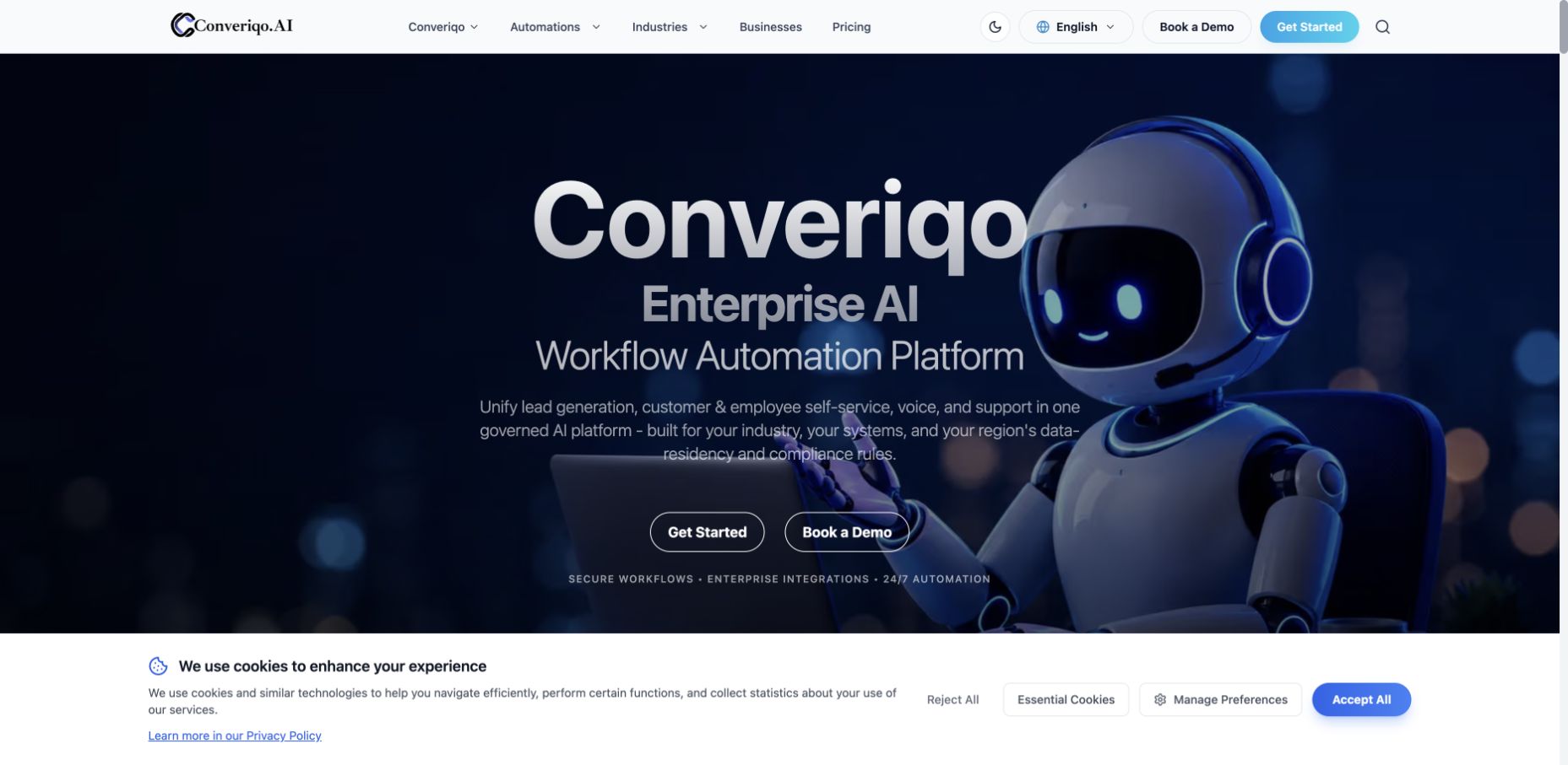 Converiqo 首页截图