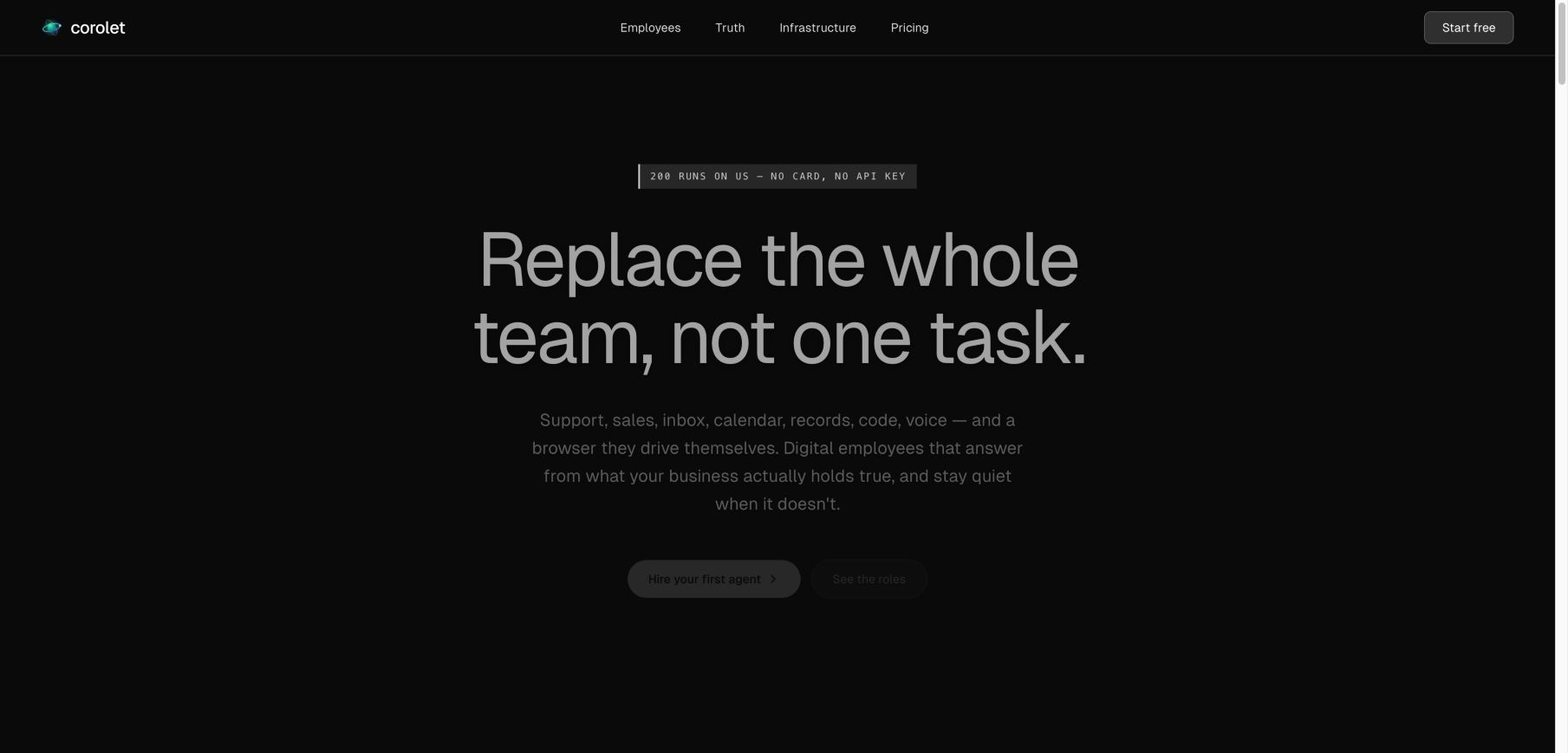 corolet.com landing_page