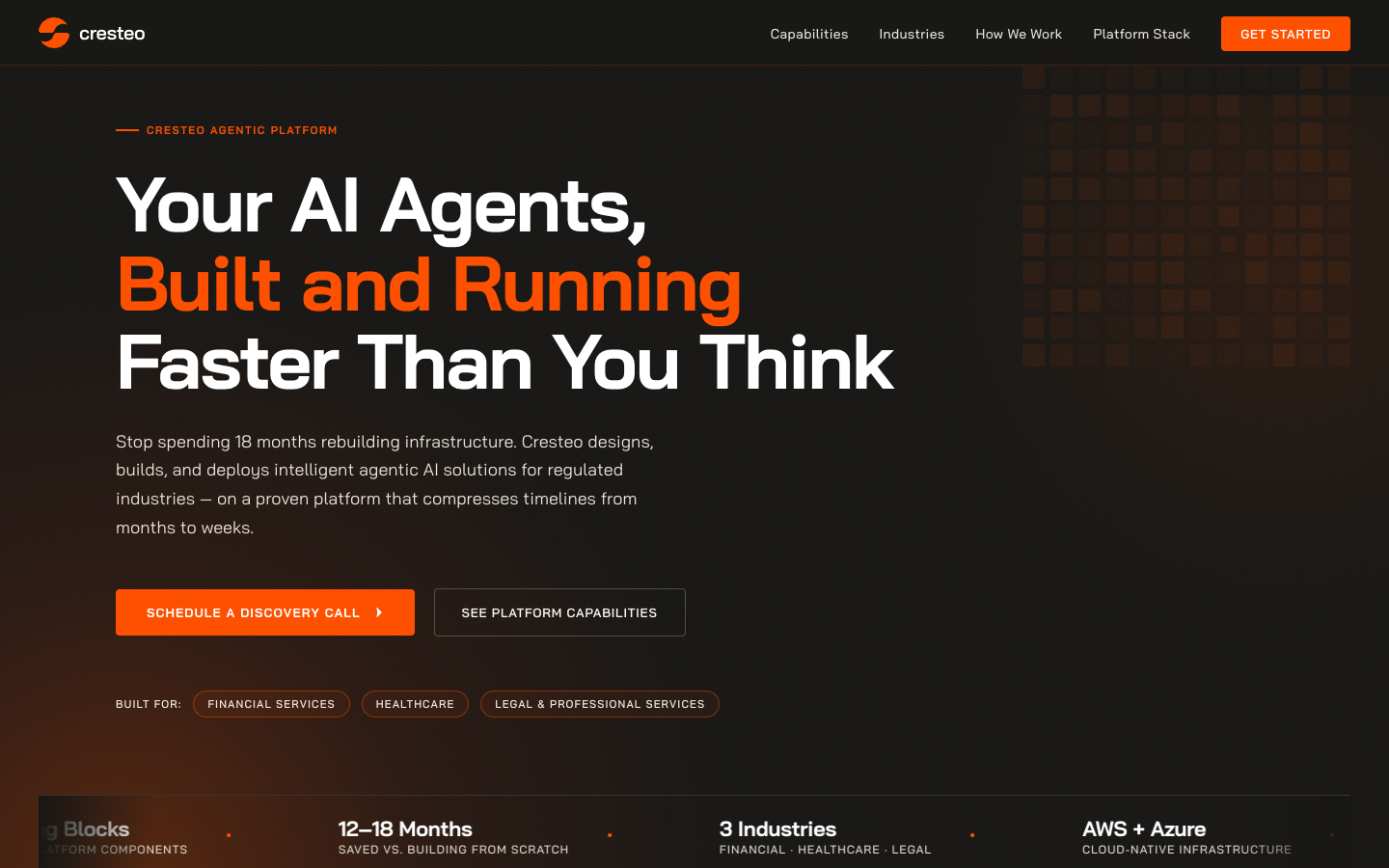 Cresteo homepage screenshot