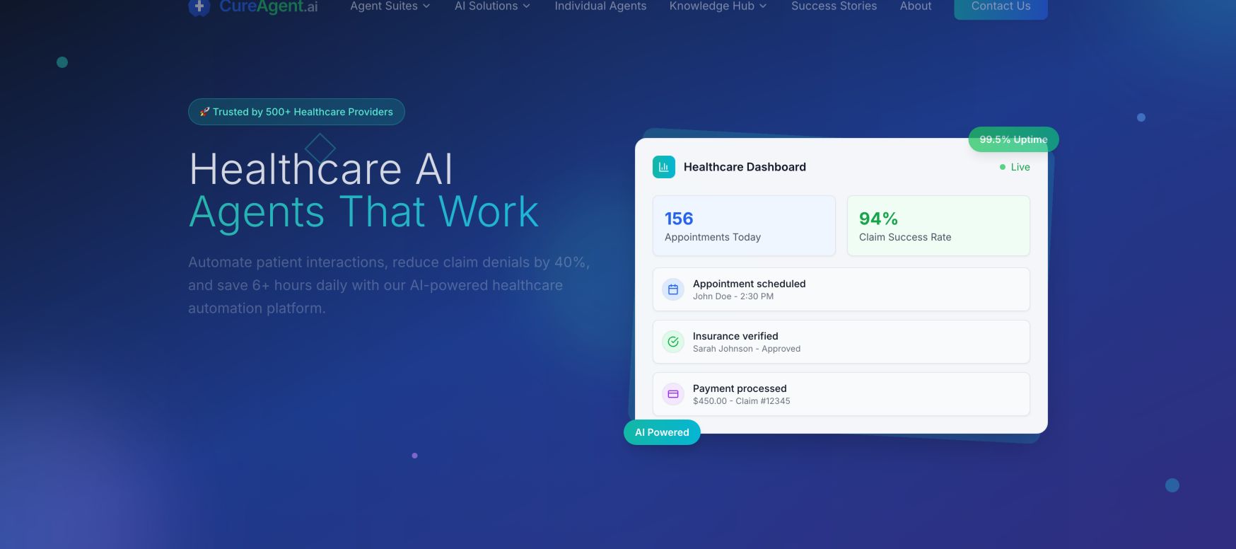 CureAgent landing_page