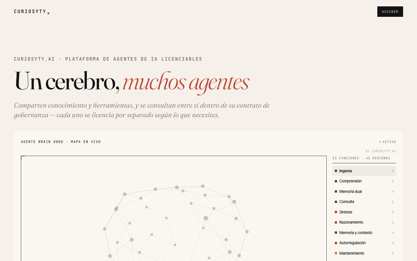Curiosyty homepage screenshot