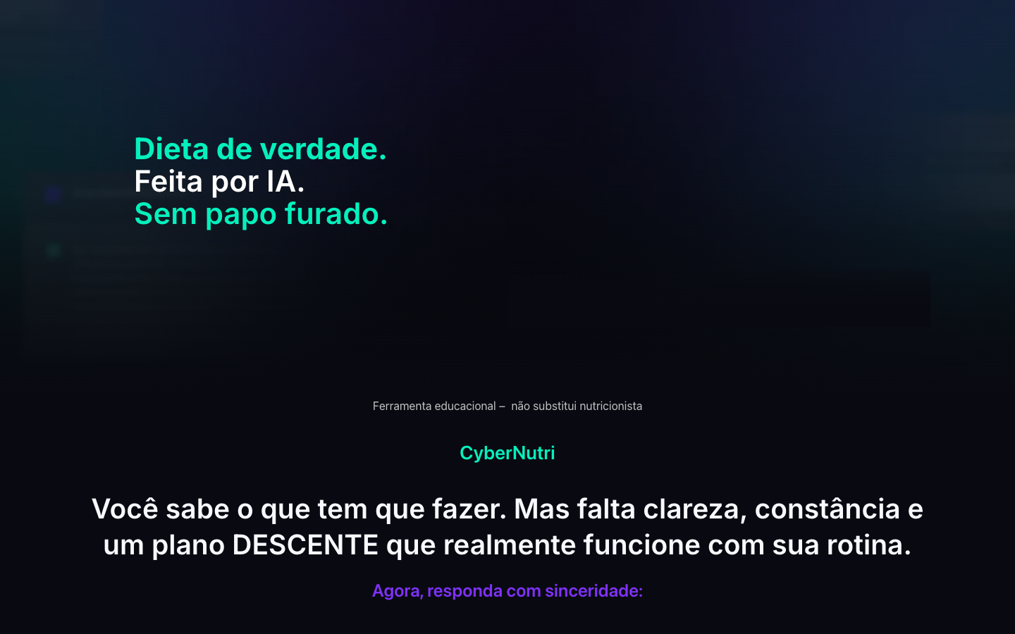CyberNutri homepage screenshot