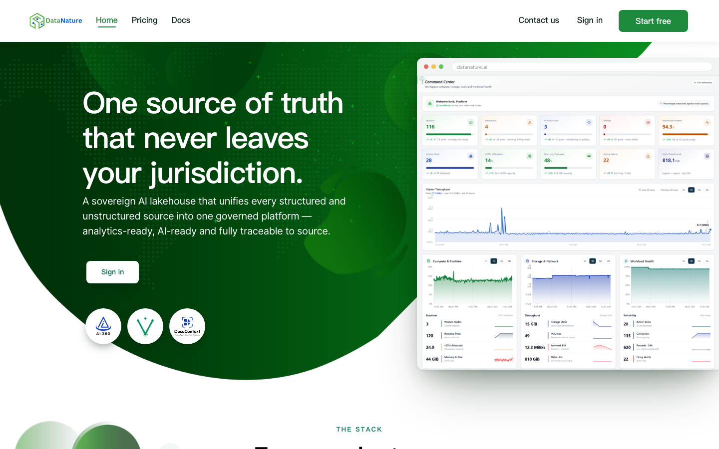 DataNature landing_page