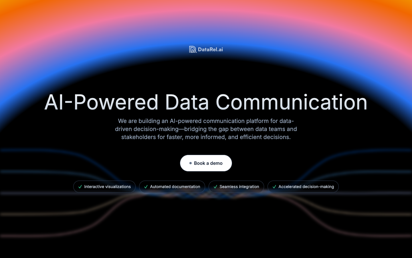 DataRel.ai homepage screenshot