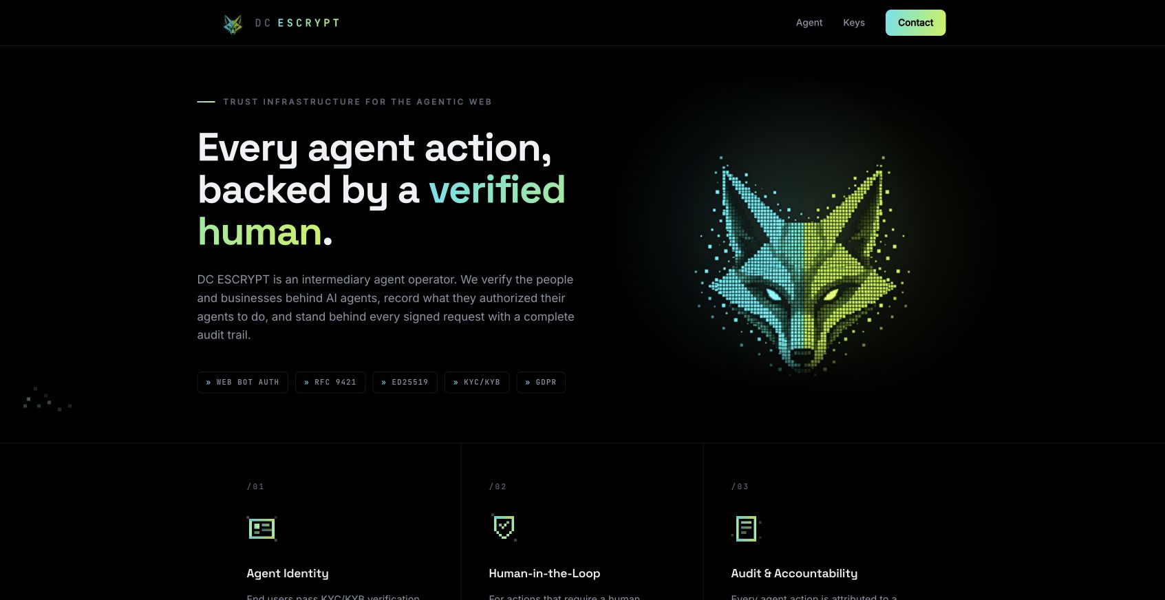 DC ESCRYPT 首页截图