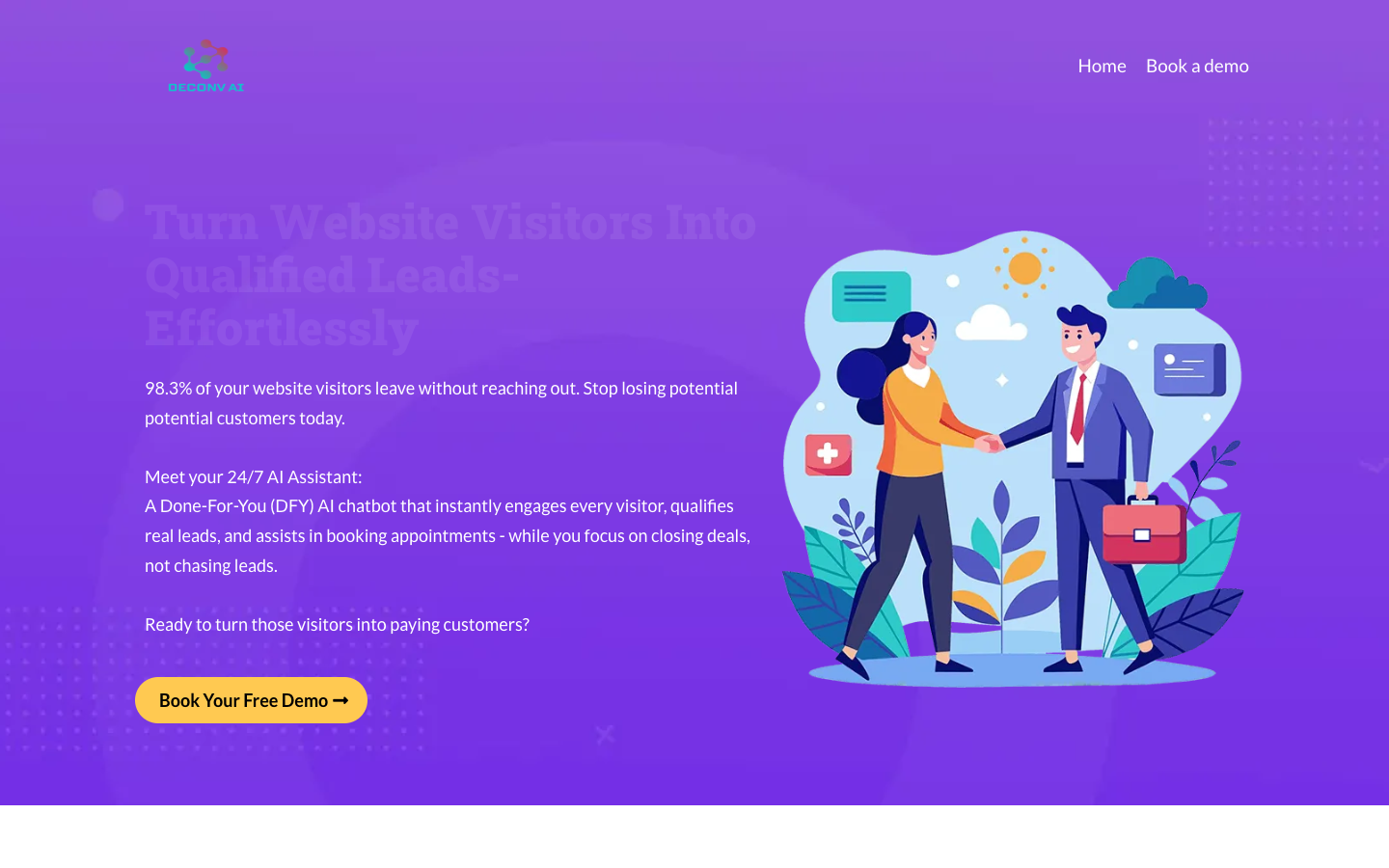 Deconv AI homepage screenshot
