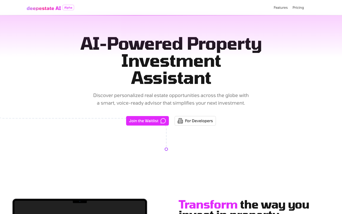 deepestate AI landing_page
