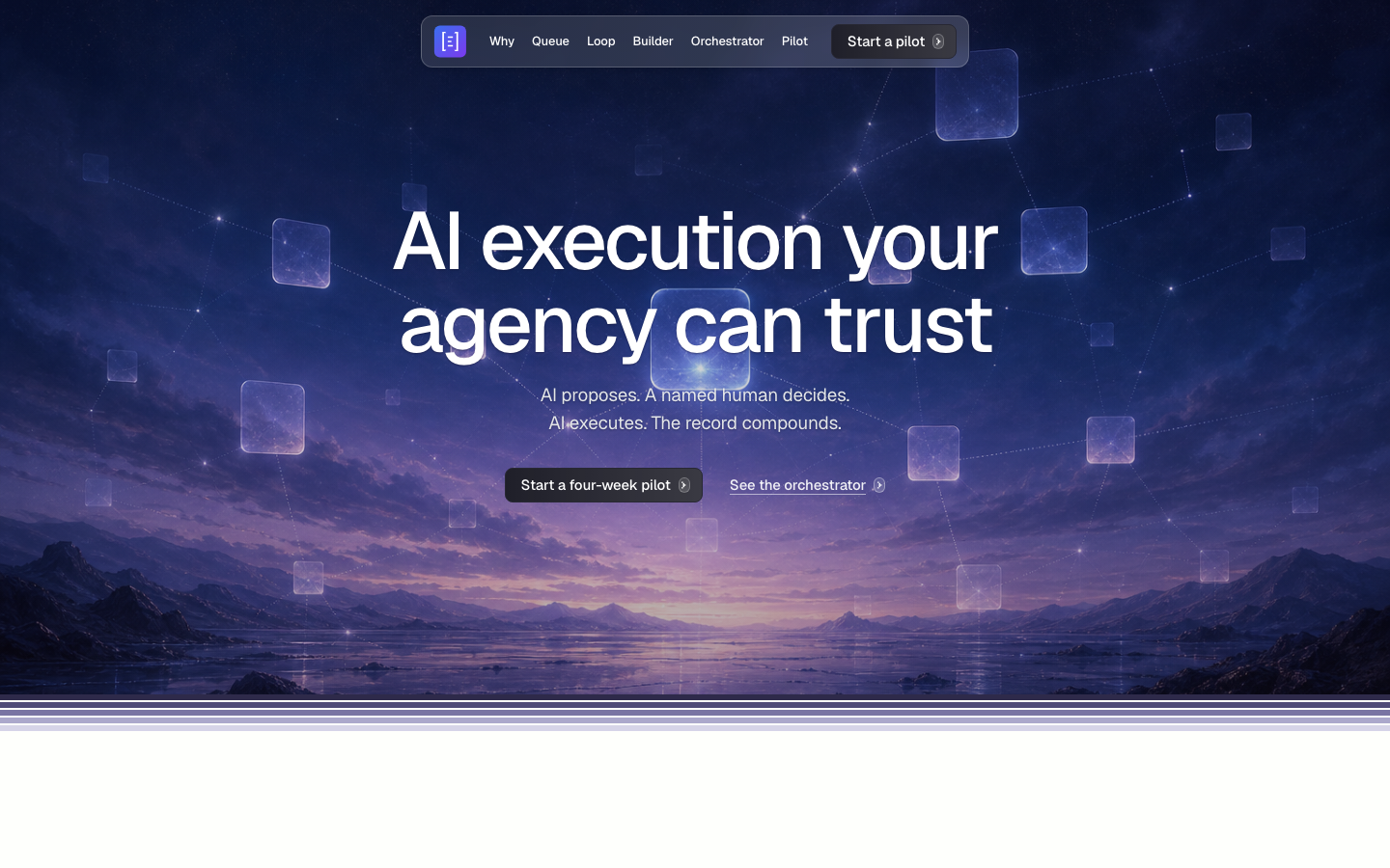 Deep Order homepage screenshot