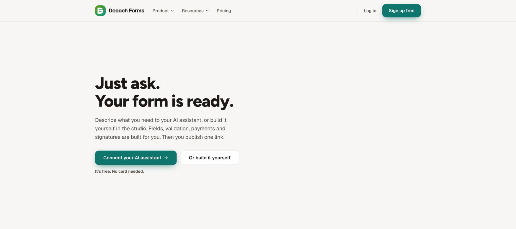 Deooch Forms landing_page