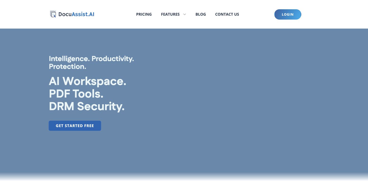 DocuAssist.AI 首页截图