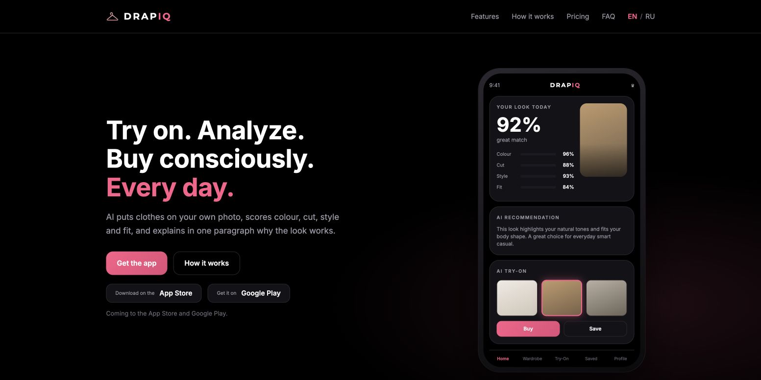 DRAPIQ landing_page