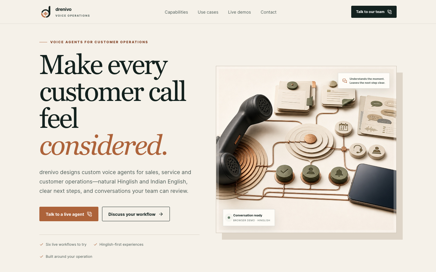 drenivo homepage screenshot