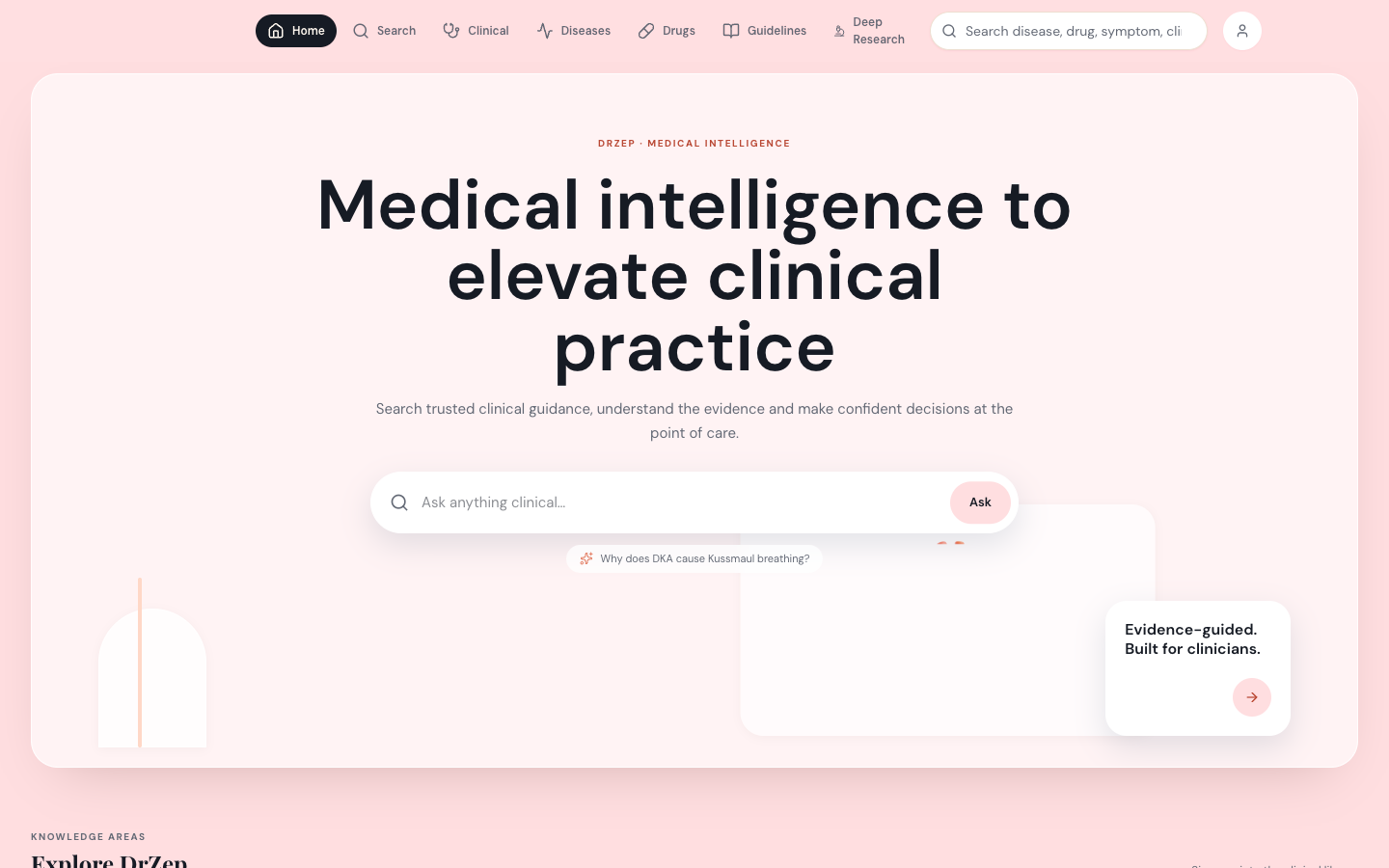 DrZep homepage screenshot