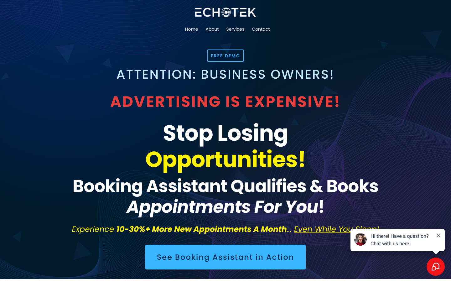 EchoTek landing_page