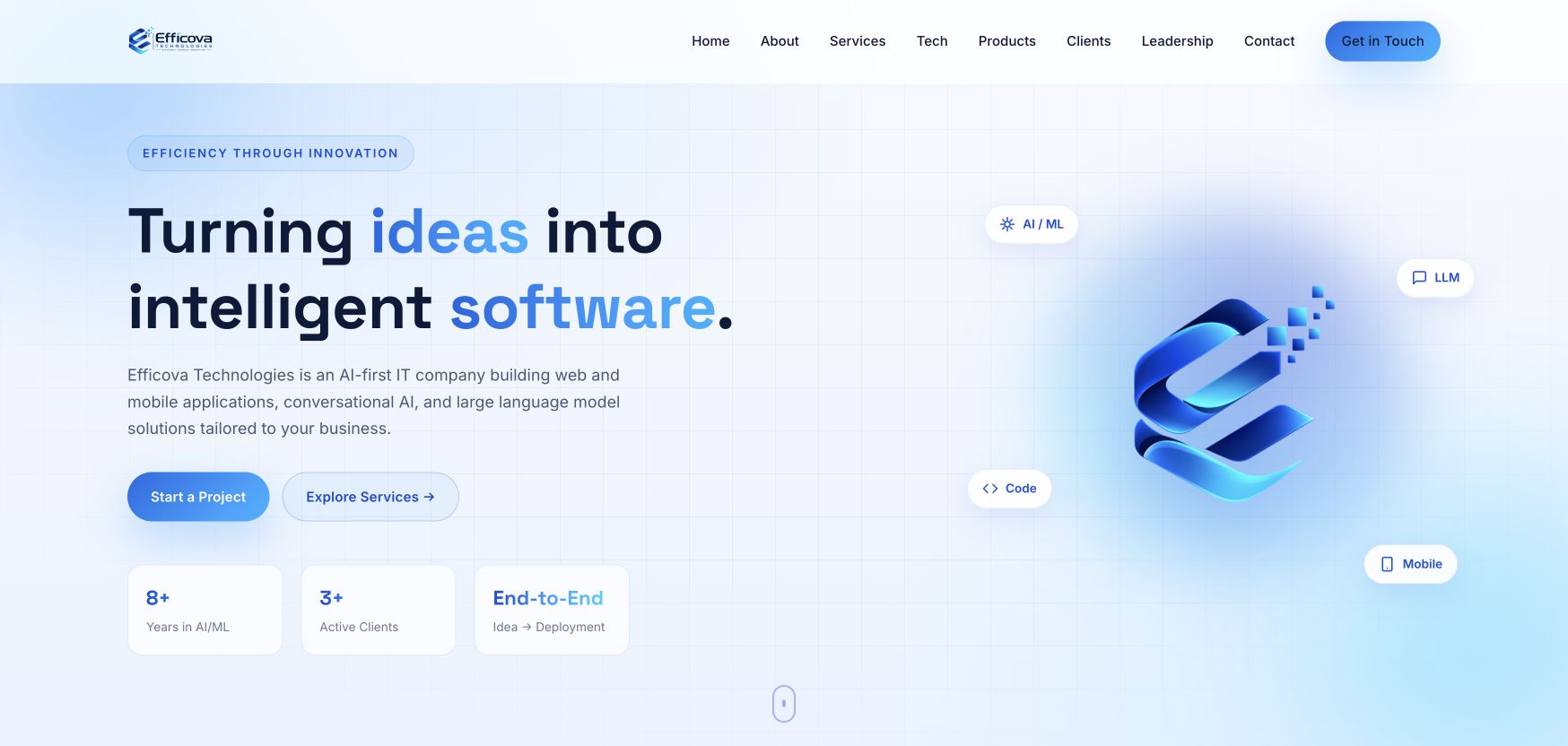 Efficova landing_page