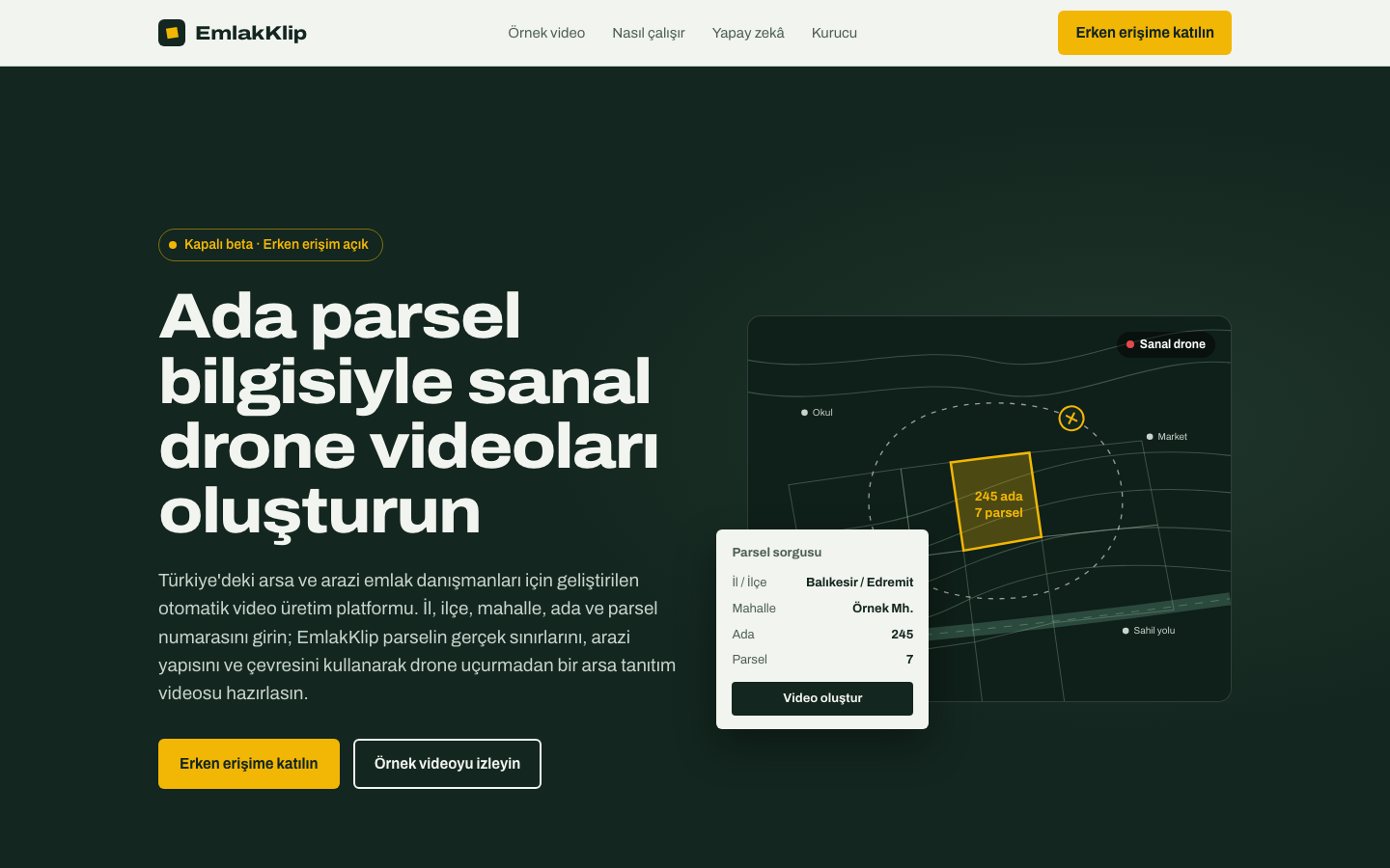 EmlakKlip homepage screenshot