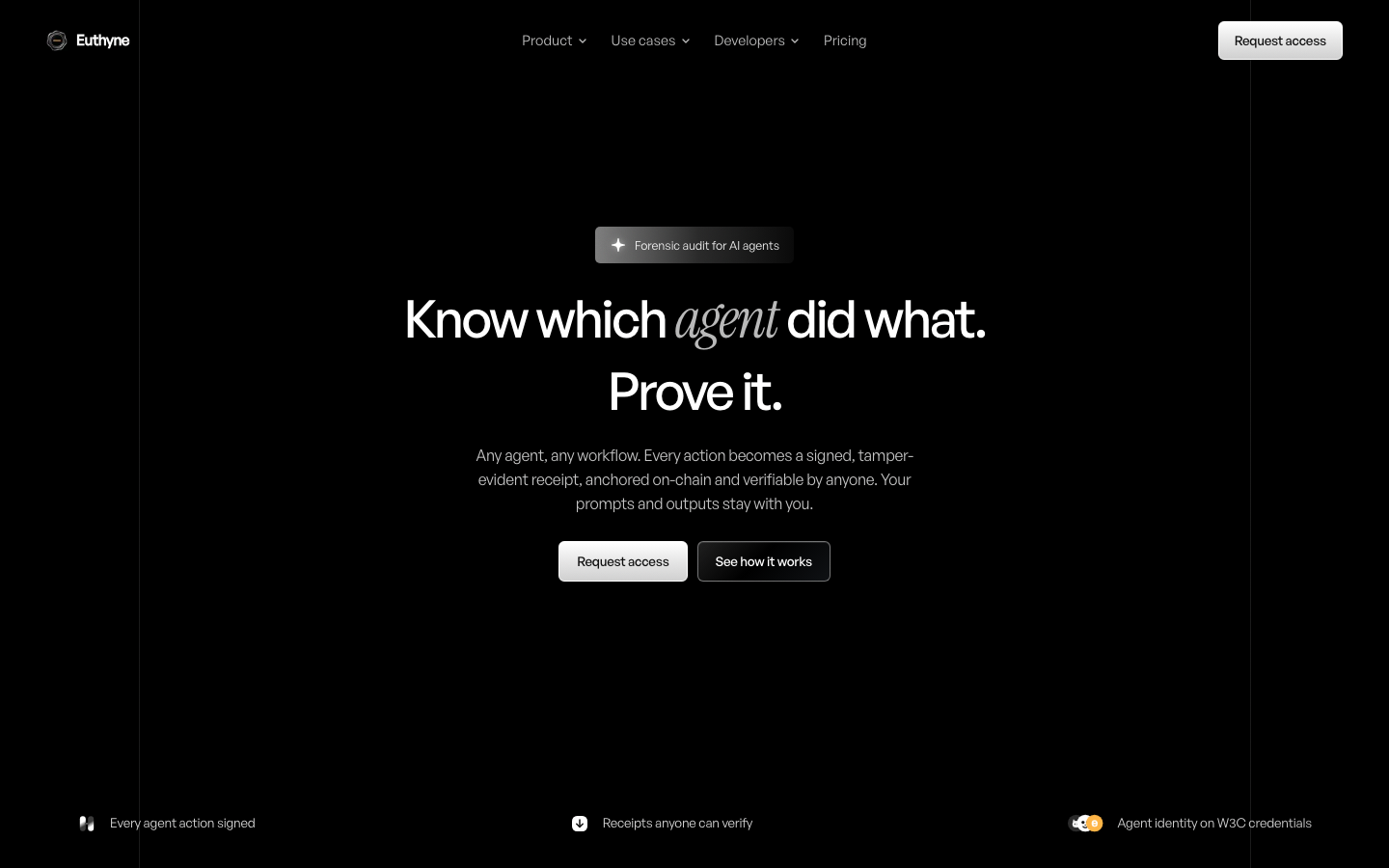 Euthyne homepage screenshot
