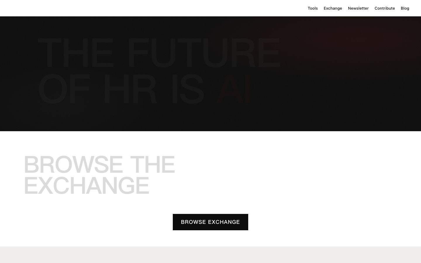 EvolvingHR homepage screenshot