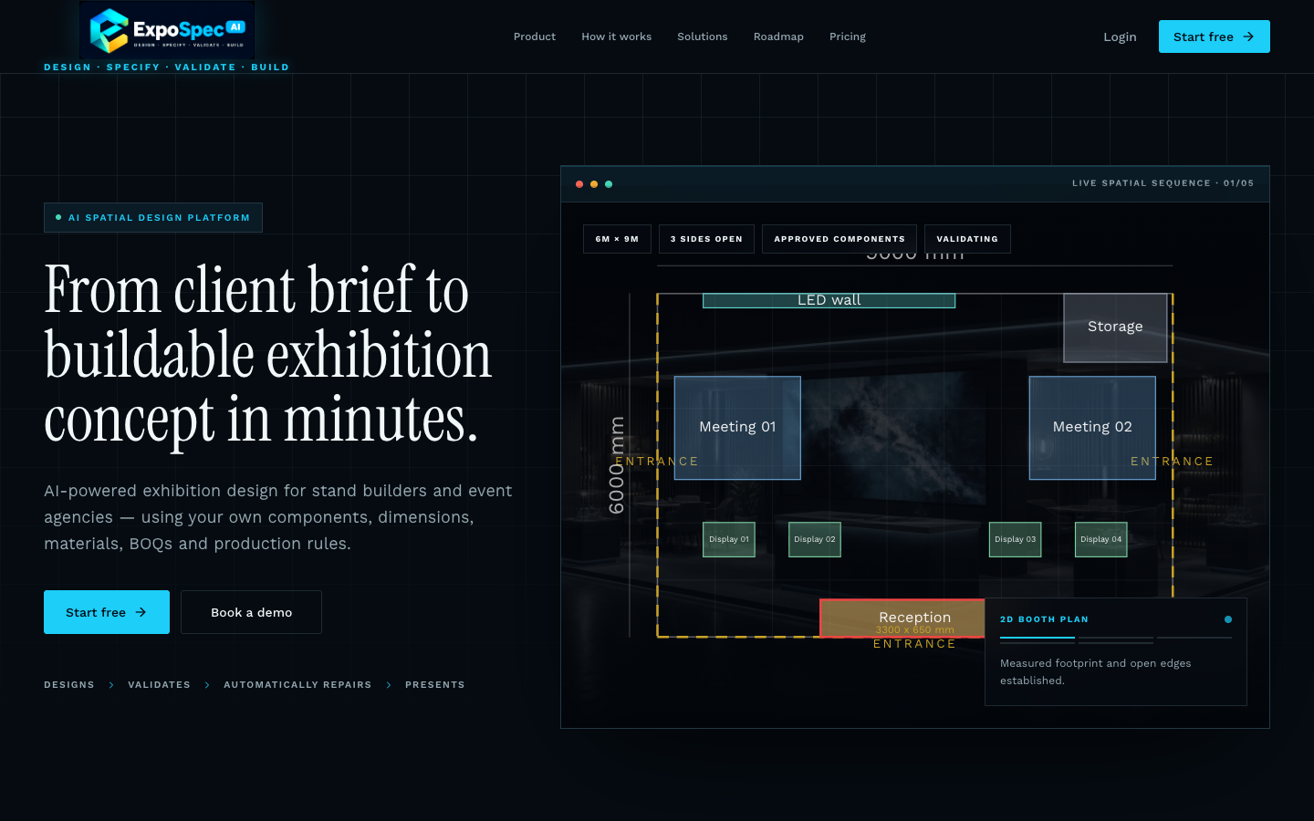 ExpoSpec homepage screenshot