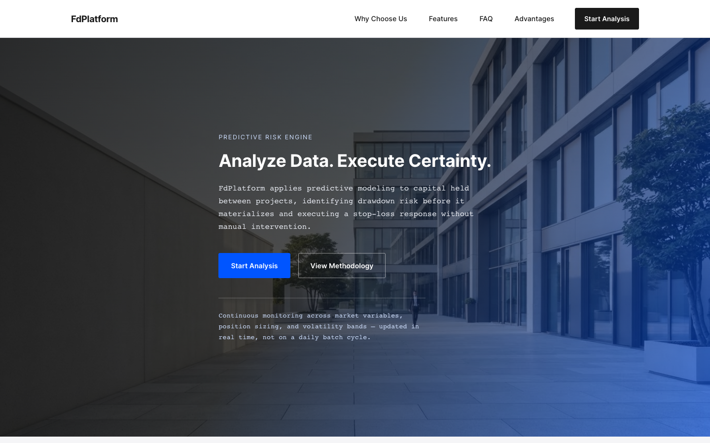 FdPlatform homepage screenshot