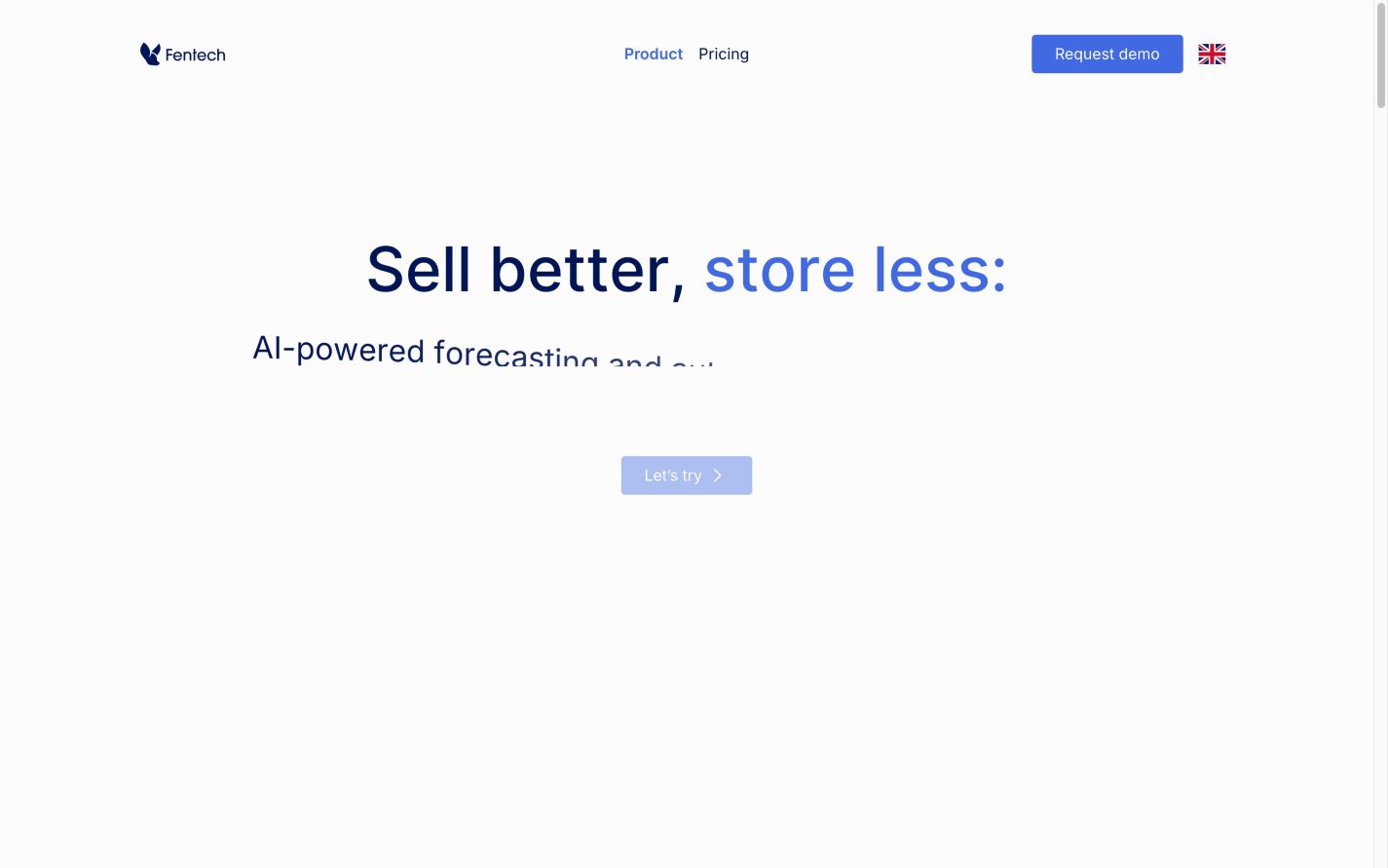 Fentech 首页截图