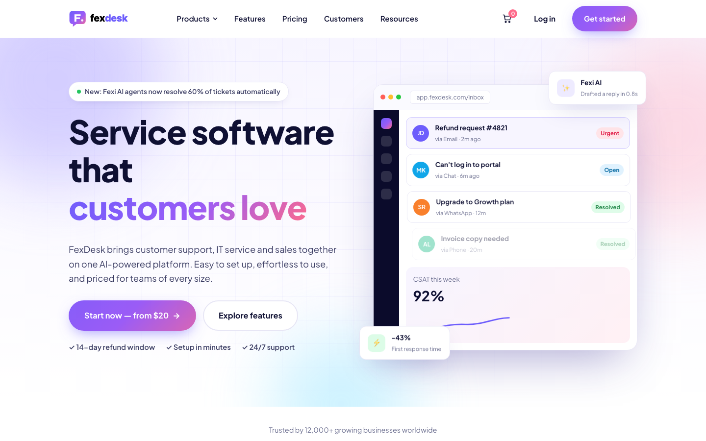 FexDesk landing_page