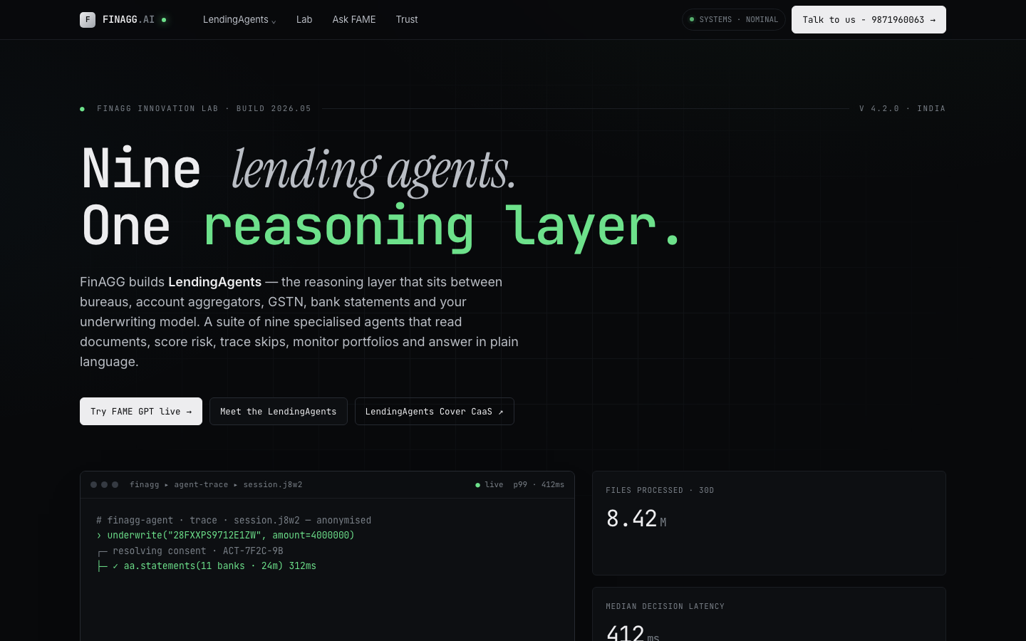 FinAGG.AI landing_page