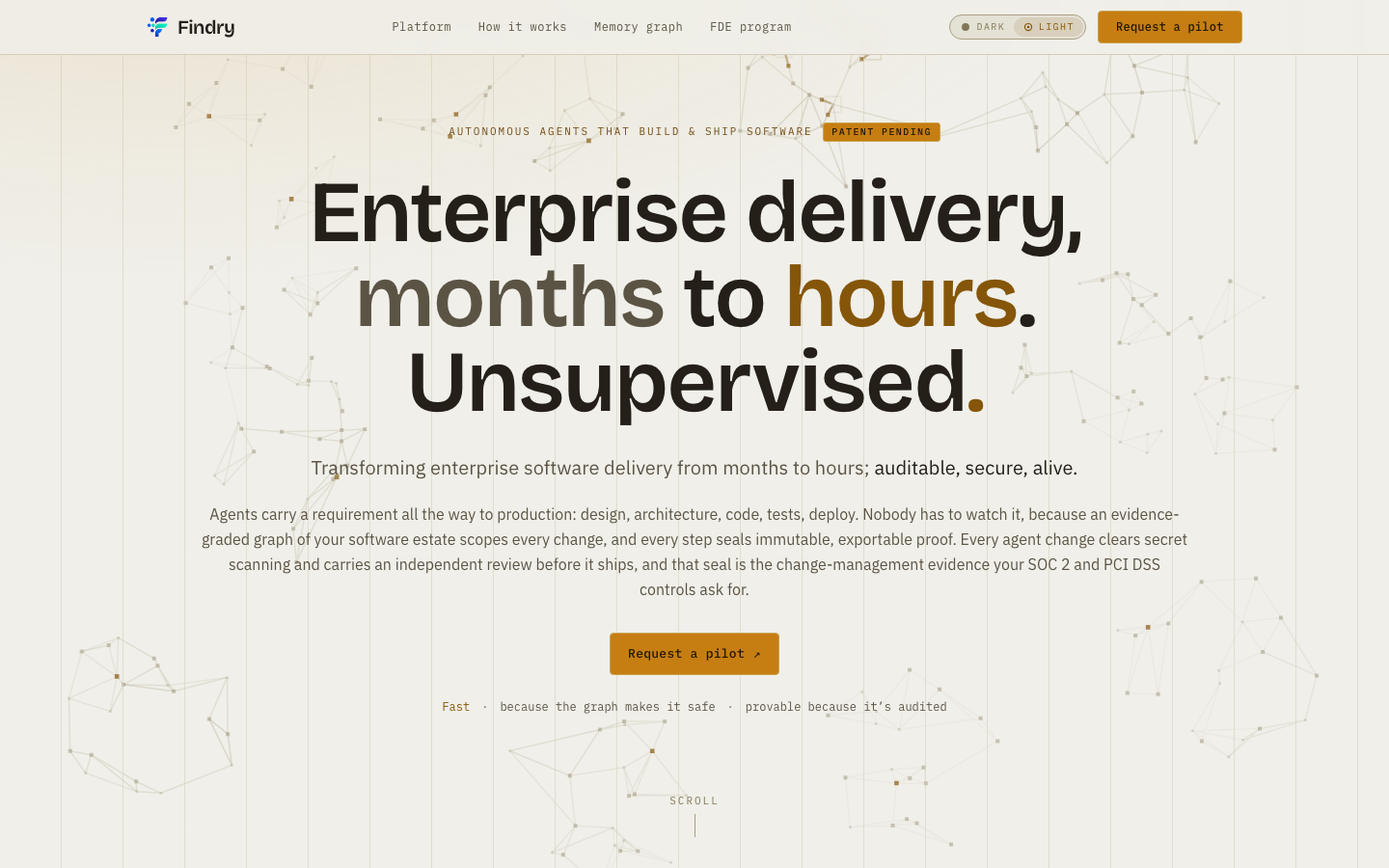 Findry homepage screenshot