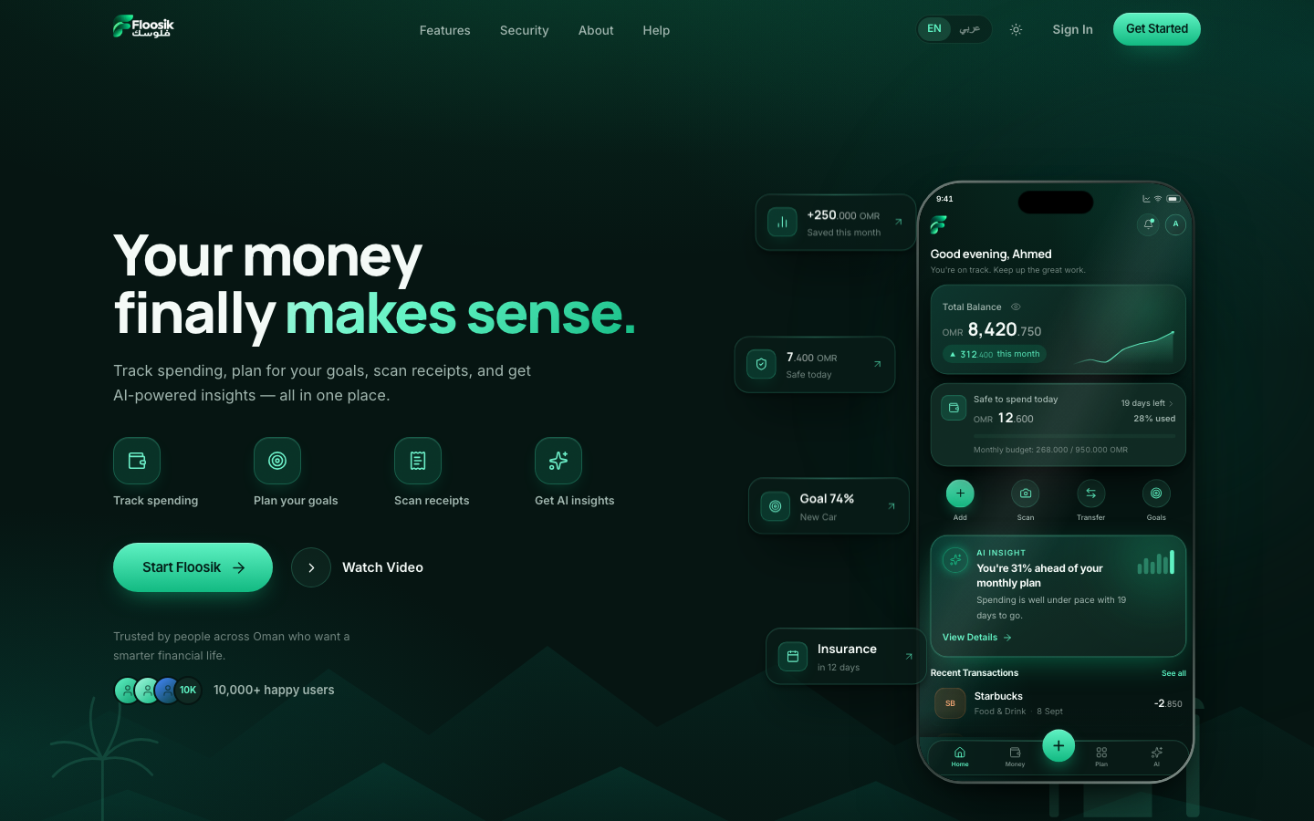 Floosik homepage screenshot