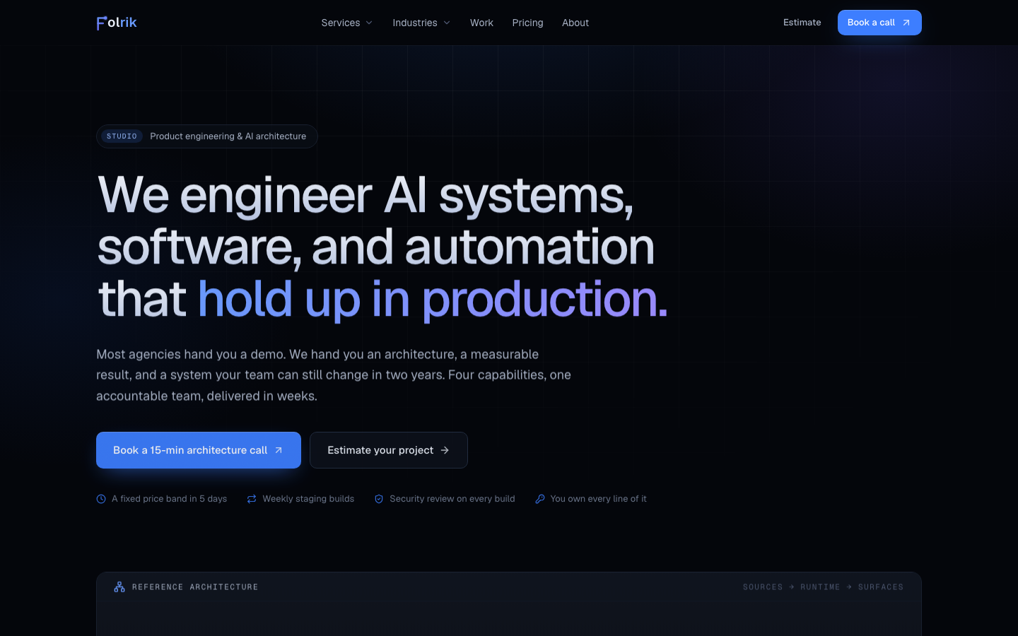 Folrik homepage screenshot