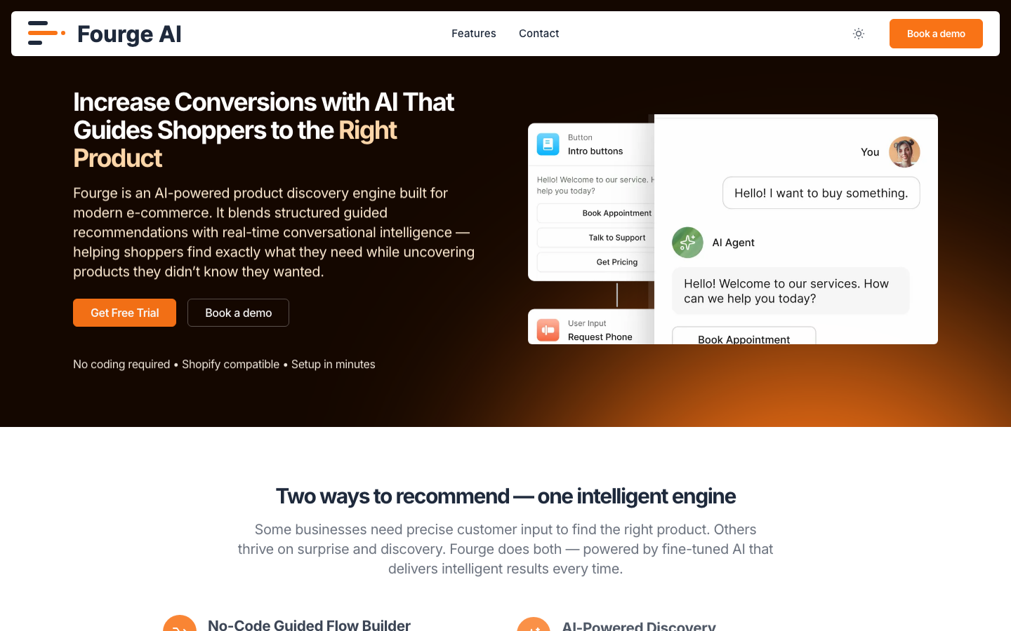 Fourge homepage screenshot