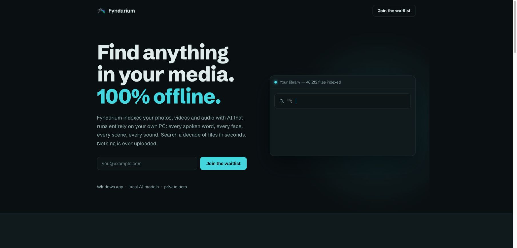 fyndarium.com landing_page
